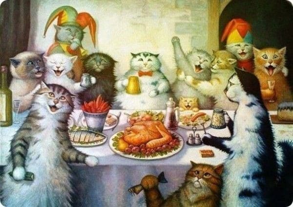 Веселое домашнее застолье