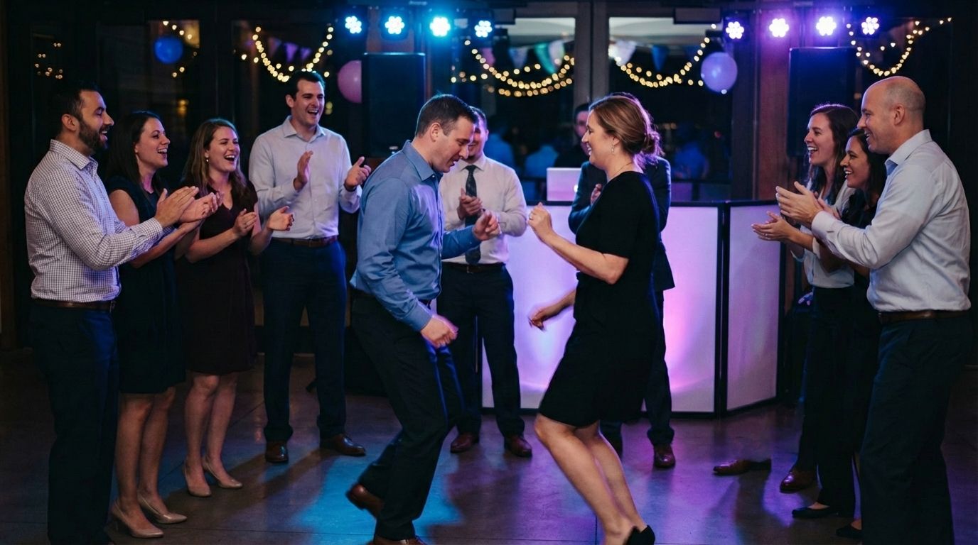 "танцевальный батл на корпоративе"