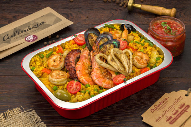 Паэлья с морепродуктами малая