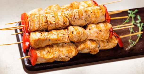 Шашлычок из курицы с болгарским перцем