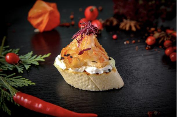 Тапас с креветкой и гуакамоле Тапас с креветкой и гуакамоле