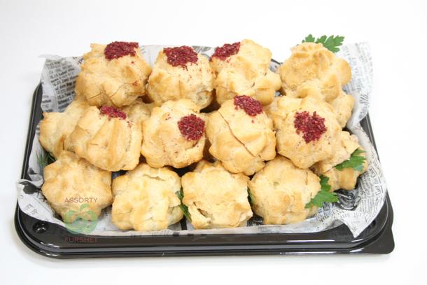 Ассорти профитролей с муссами из гусиной и куриной печени и индейки (21 шт) Ассорти профитролей с муссами из гусиной и куриной печени и индейки (21 шт)