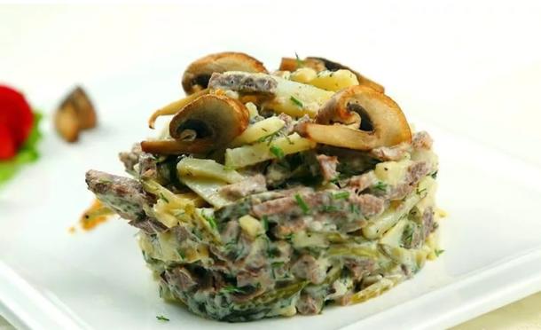 Салат " Ташкент " с говядиной