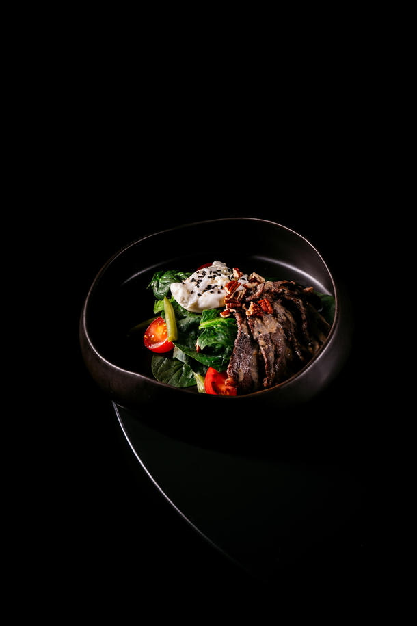 Салат с мраморным мясом