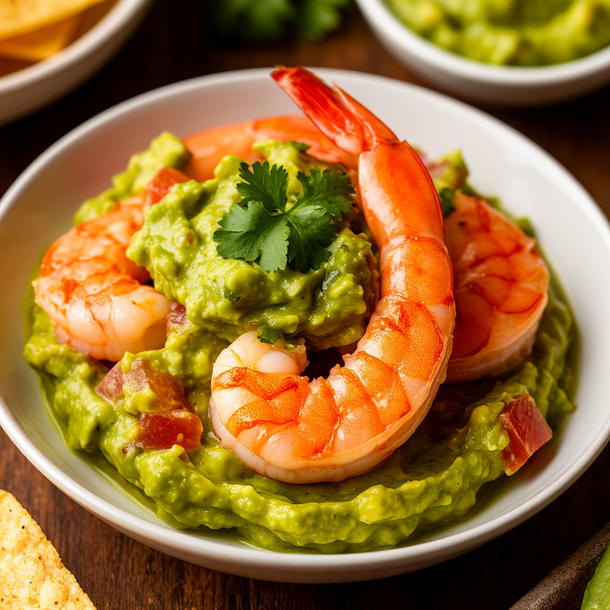 Креветка с соусом гуакамоле