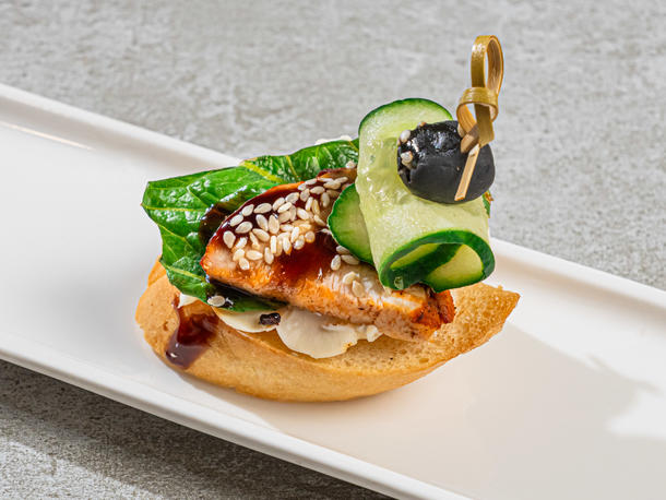 Брускетта Курица терияки