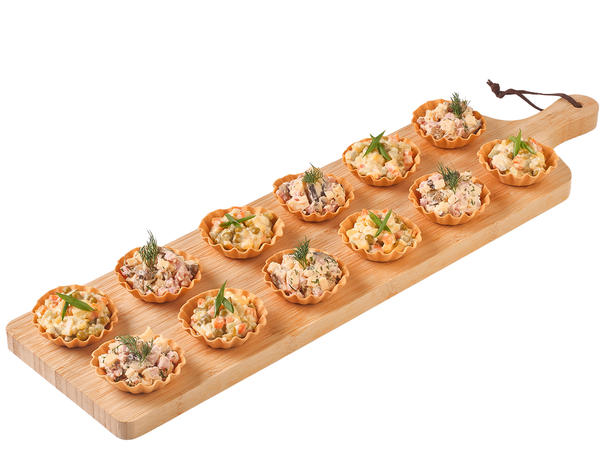 Тарталетки «Оливье» и «Креветка - манго»