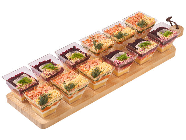 Набор салатов «Мимоза с лососем» и «Сельдь под шубой»