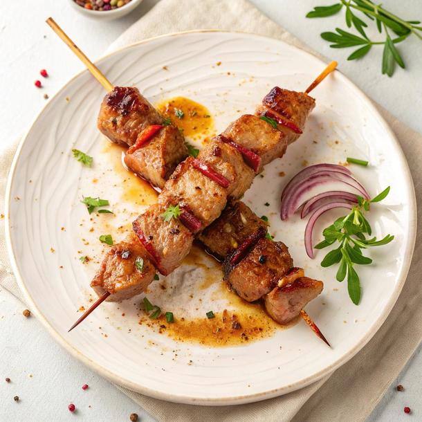 Шашлычок из курицы/свинины на шпажке Шашлычок из курицы/свинины на шпажке