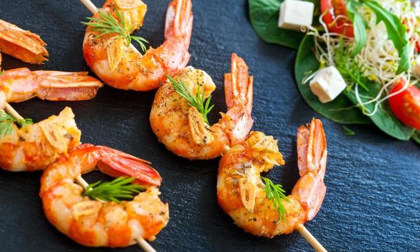 Шашлычок из креветок (3 шт)