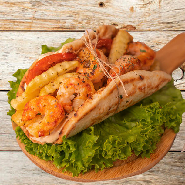 Гирос с креветками