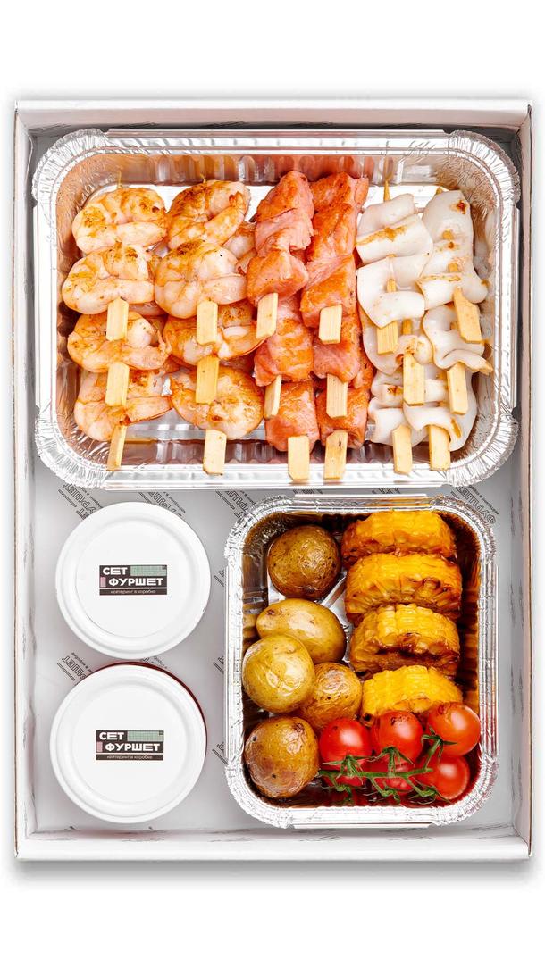 Шашлычки из морепродуктов