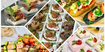 Фуршетный сет с горячими закусками и десертами на 10-15 персон