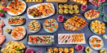 Премиальное свадебное фуршетное меню с горячими закусками на 20-25 персон