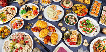 Новогодний банкет теплая встреча на 10 персон