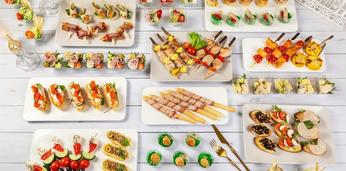 Мини фуршет c горячими закусками Праздник на 180-200 персон