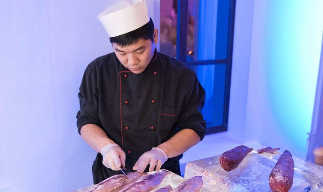 Гастрономическая станция : Карпаччо на льду PROSTO catering