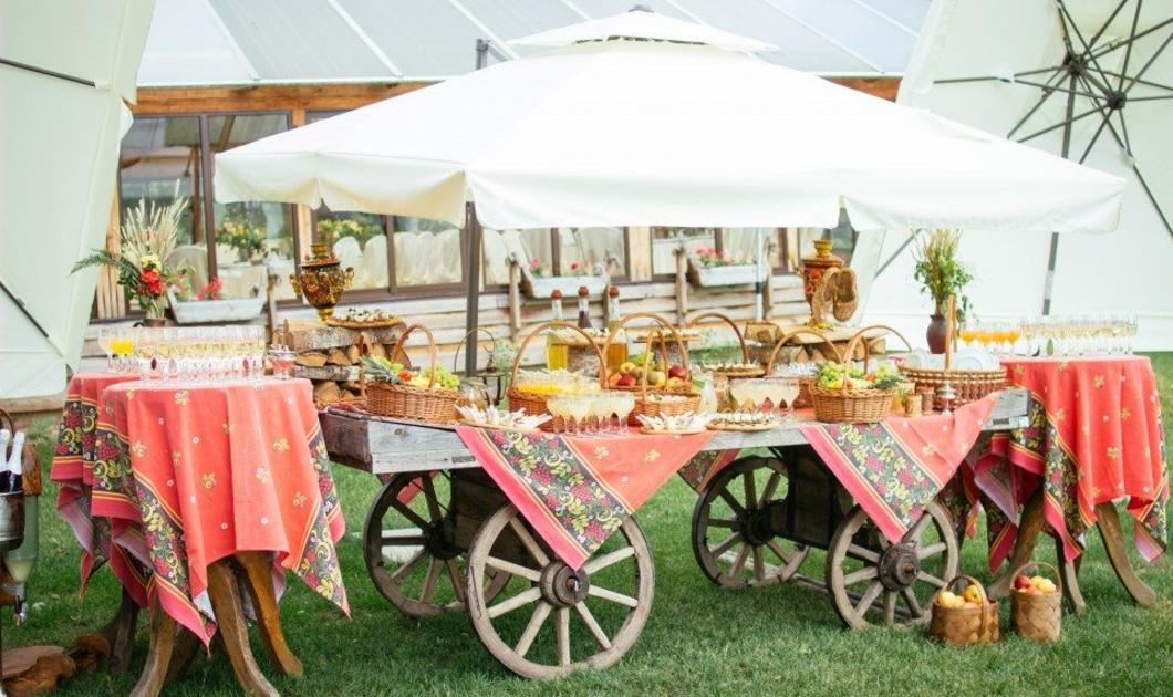 Фуршет в русско народном стиле Luxury Кейтеринг